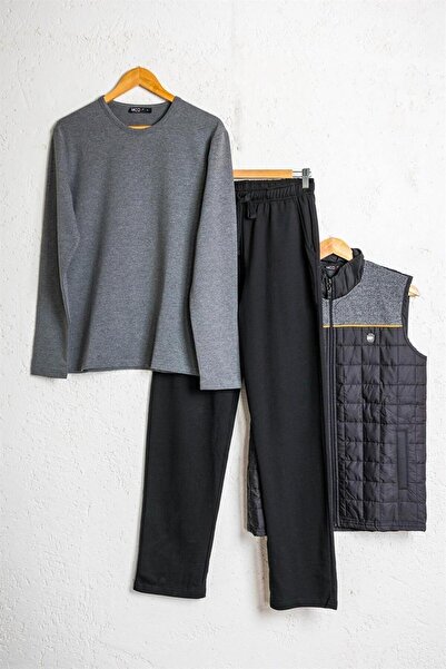 Mod Collection Mod 3311 Vest Set Crew Neck 3-Piece Tracksuit Set