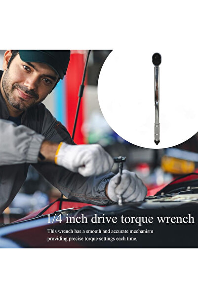 DEFAONS 1/4" Drive Torsion Click-Type Torque Wrench (33543) – Precise, Anti-Slip Handle, 47CM