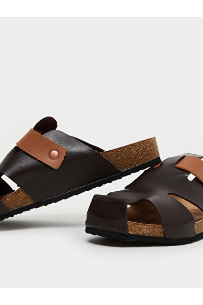 Styli Dual-Tone Buckled Comfort Sandals