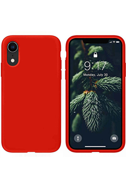 Casey Studios iPhone XR Soft Silicone Case, Microfiber Inside, Protection, Slim, Red