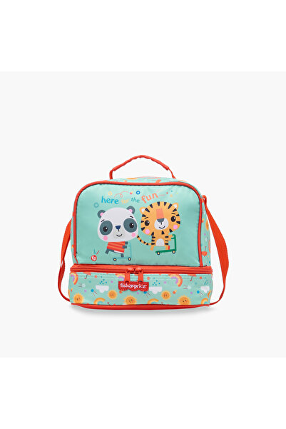 FISHER PRICE Fisher- Printed Lunch Bag with Adjustable Strap and Zip Closure