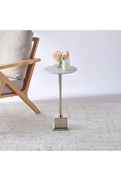 Lifestyle Marble Top Accent Table - 30x55 cms