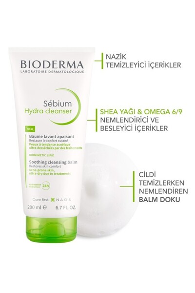 Bioderma Sebium İzokit Set - Sebium Hydra Cleanser 200 ml + Sebium Hydra 40 ml + Cicabio Lip Repair