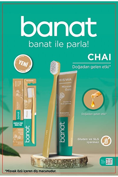 Banat Miswa Advantageous Toothbrush and Toothpaste Set (Toothbrush Medium-Toothpaste 50 ml)