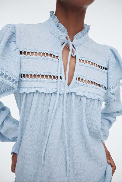 H&M Textured jersey blouse