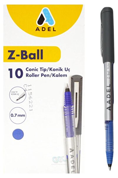 Adel Z-ball Roller Kalem 0.7 Mm Mavi 10 Adet