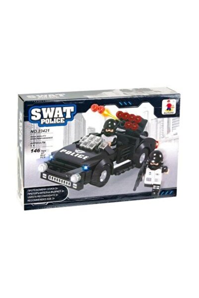 hak-iş oyuncak Police Vehicle Set 146 Piece Building Block Toy