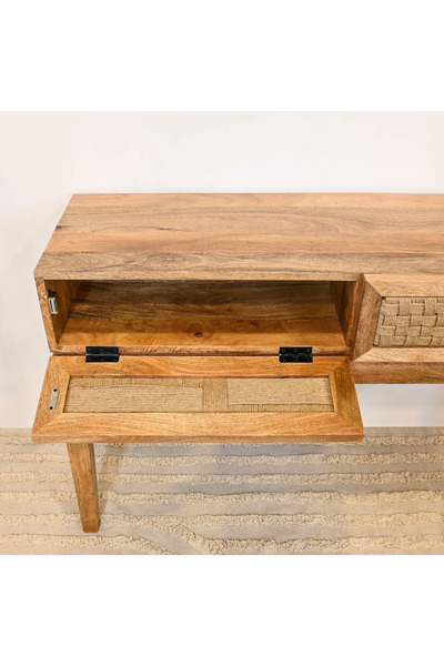 Crafted by Lifestyle Wooden Top Console Table - 140x40x76 cms