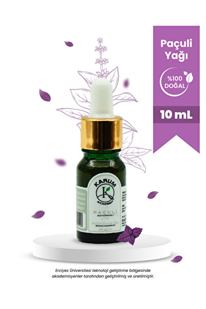 KARUM Paçuli Uçucu Yağ %100 Saf ve Doğal Cam Damlalıklı 10 mL