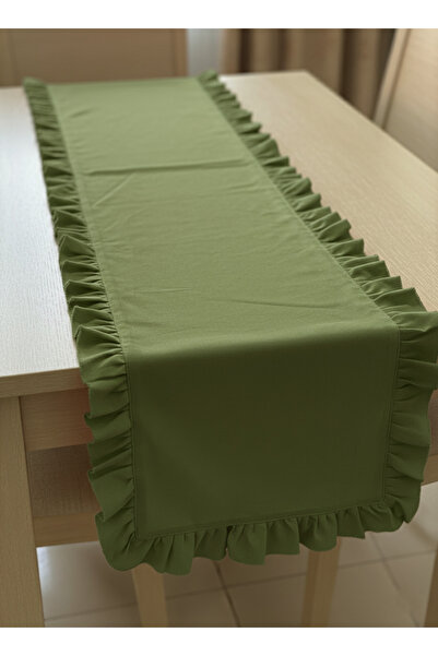 LILYUM Fırfırlı Pamuk Polyester Runner 40x140 Cm