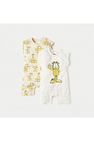 NİCKELODEON طقم رومبر بدون أكمام بطبعة غارفيلد - قطعتين