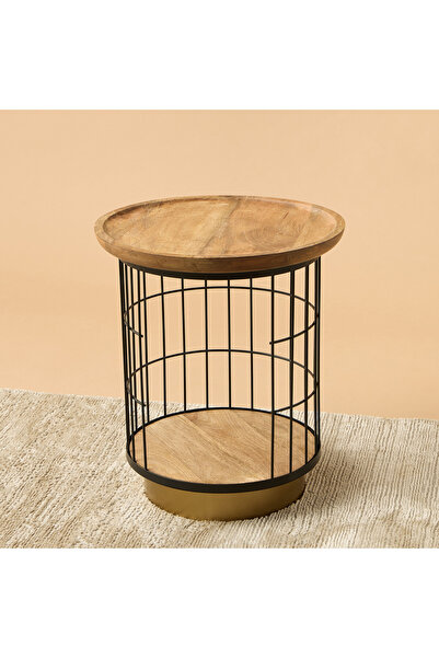 Lifestyle Wooden Top Magazine Table - 41x47 cms