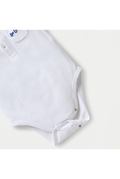 Lee Cooper Embroidered Short Sleeves Bodysuit with Collar