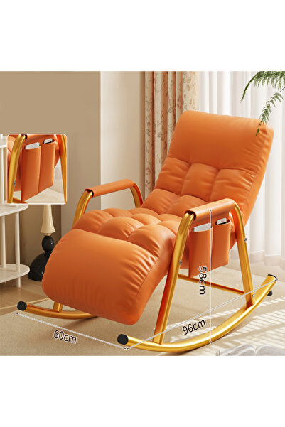 Sumkyle Glider Rocker Chair W/Side Pockets Modern Lounge for Balcony Bedroom ...