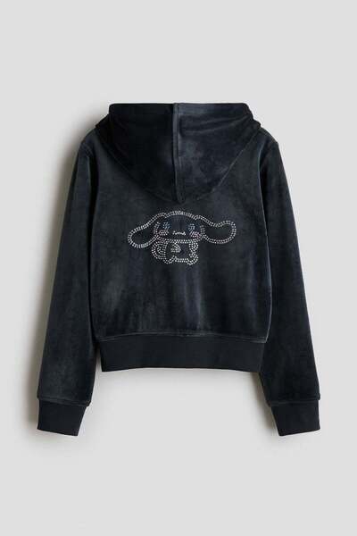 H&M 2-piece motif-detail velour set