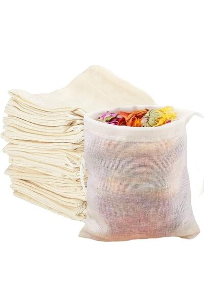Generic Reusable Muslin Cotton Bags 10 x 15 cm by EC
