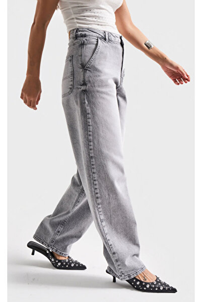 komera Women's Gray Color Skater Fit Loose Fit Pants