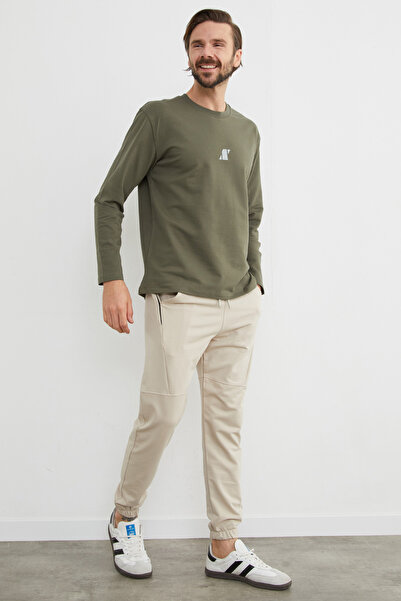 Fulla Moda Φούτερ Jogger με διπλή τσέπη και κορδόνι στη μέση