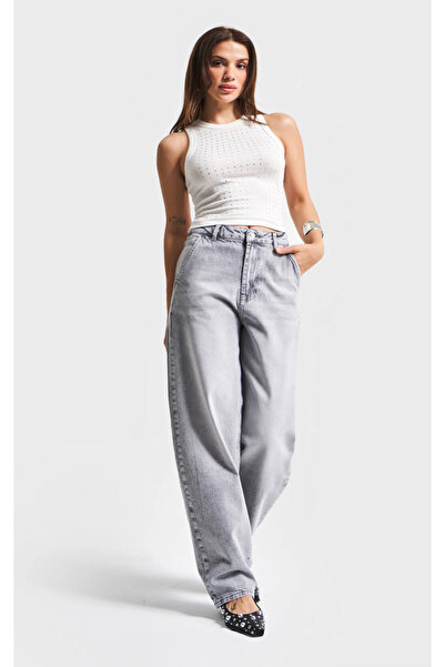 komera Women's Gray Color Skater Fit Loose Fit Pants