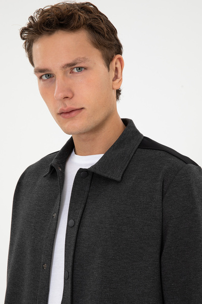 U.S. Polo Assn. Men's Anthracite Knitted Shirt 50300041-Vr006