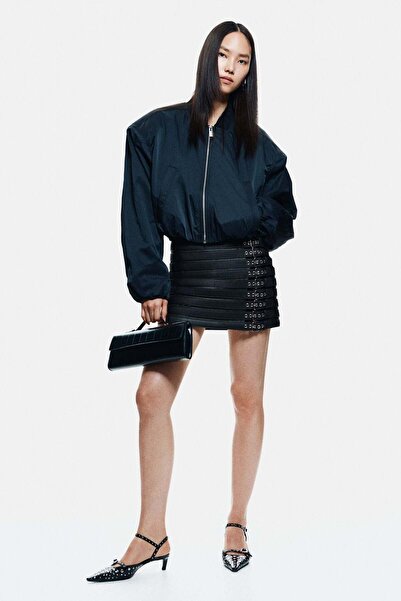 H&M Belt-detailed mini skirt