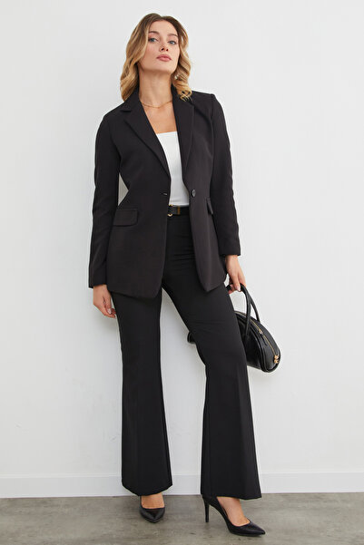 Fulla Moda Βασικό μπλέιζερ με ένα κουμπί