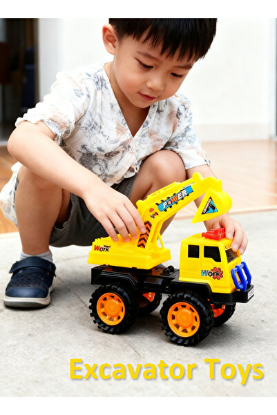 Generic Kids Engineering Truck Toy Push-Pull Sliding, Outdoor Sand/Construction Play for Boys Girls 3+