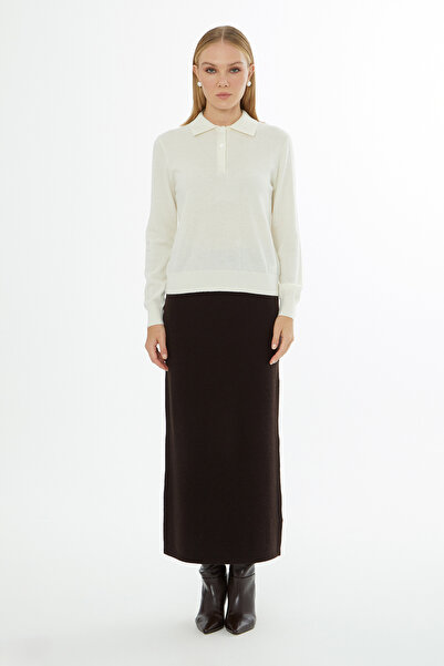 GİZİA Gömlek Yakalı Düğme Kapamalı Kazak