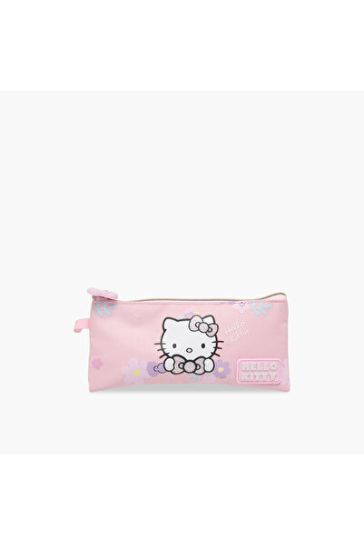 Hello Kitty Printed Pencil Pouch with Zip Closure