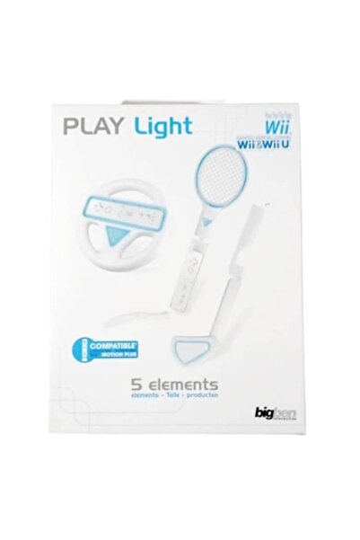 Bigben Set de accesorii pentru telecomanda Wii: volan, crosă, padelă - alb/albastru