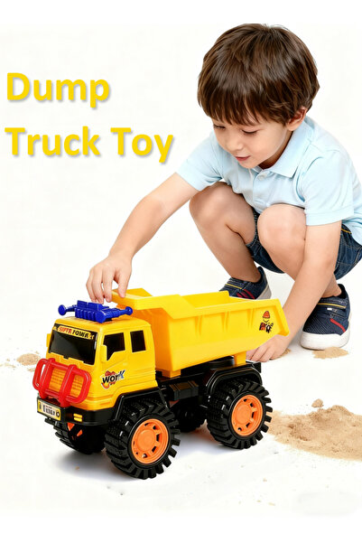Generic Kids Engineering Truck Toy Push-Pull Sliding, Outdoor Sand/Construction Play for Boys Girls 3+