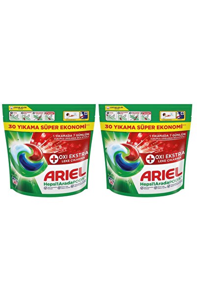 Ariel Hepsi1Arada PODS® Oxi Extra Leke Çıkarma Kapsül Çamaşır Deterjanı Beyazlar ve Renkliler 30 Yıkama x2
