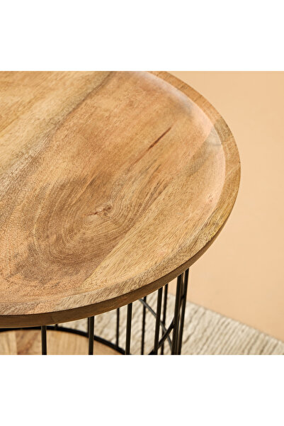 Lifestyle Wooden Top Magazine Table - 41x47 cms