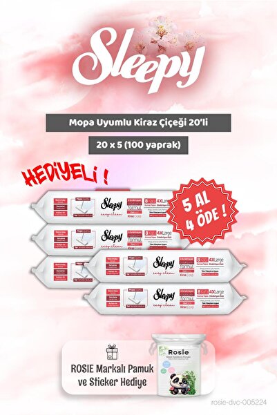 Sleepy CUMPĂRĂ 5 PRIMIȚI 4 Mopa compatibilă cu Cherry Blossom, pachet de 20 și ROSIE