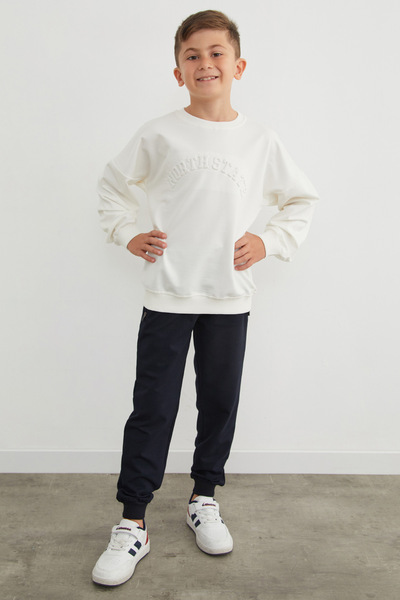Fulla Moda North State Embossed Boys' Sweatshirt