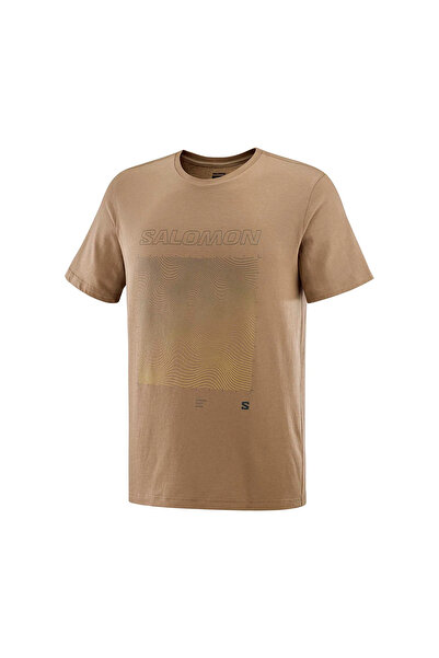 Salomon Men's Brown Round Neck Graphic T-Shirt