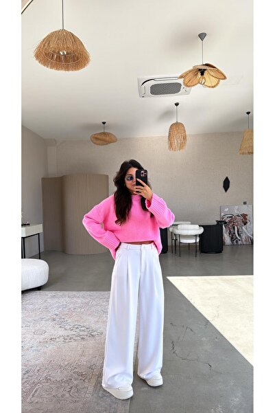 Buket Teke White Relax Pants