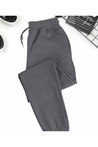 MODAVİBE Unisex Lastik Paça 2 İplik Şardonlu Eşofman Altı – Yumuşak Dokulu Rahat Kesim