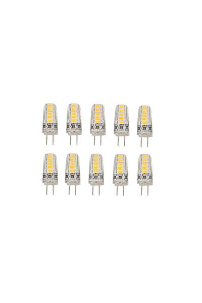 RFAN Set de 10 becuri LED, G4, alb rece, 6000K, 3W, 220V
