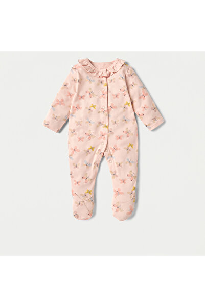 Juniors Printed Closed Feet Sleepsuit with Long Sleeves - Set of 3
