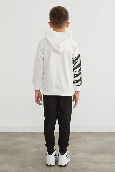 Fulla Moda Kaplan Printed Hooded Boys' 2-Piece Tracksuit Set