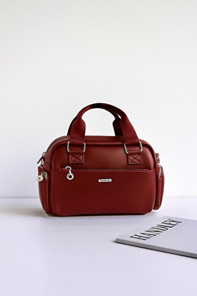 Handley Geantă de mână și de umăr cu curea tip coloană, cu multiple compartim...