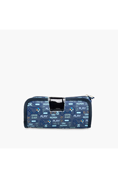 Juniors Gaming Print Pencil Pouch with Zip Closure