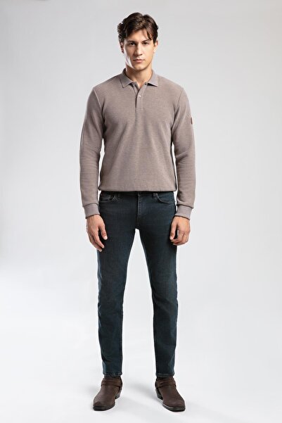 Lee Cooper Jagger Normal Waist Slim Fit Straight Leg Green Men's Jean Trousers