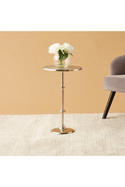 Lifestyle Textured Round Accent Table - 30x55 cms