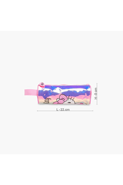 Hello Kitty Holographic Pencil Pouch with Zip Closure