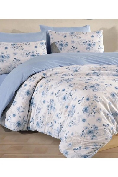 Home طقم غطاء لحاف مزدوج بنمط الزهور مع ملاءة مرنة مقاس 180×200 سم