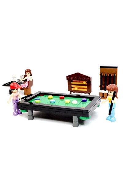 hak-iş oyuncak Sport Billiards Pool Table 134 Piece Building Block Set