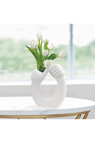 OEM Boho ceramic vase, decorative for living room, office, bedroom, bathroom, kitchen, 14 x 17 x 6 cm