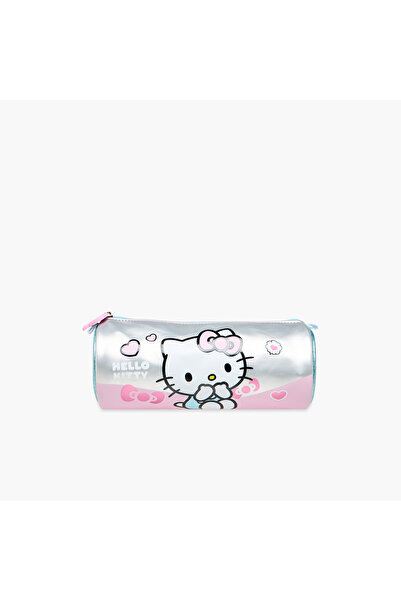 Hello Kitty Printed Pencil Pouch with Zip Closure